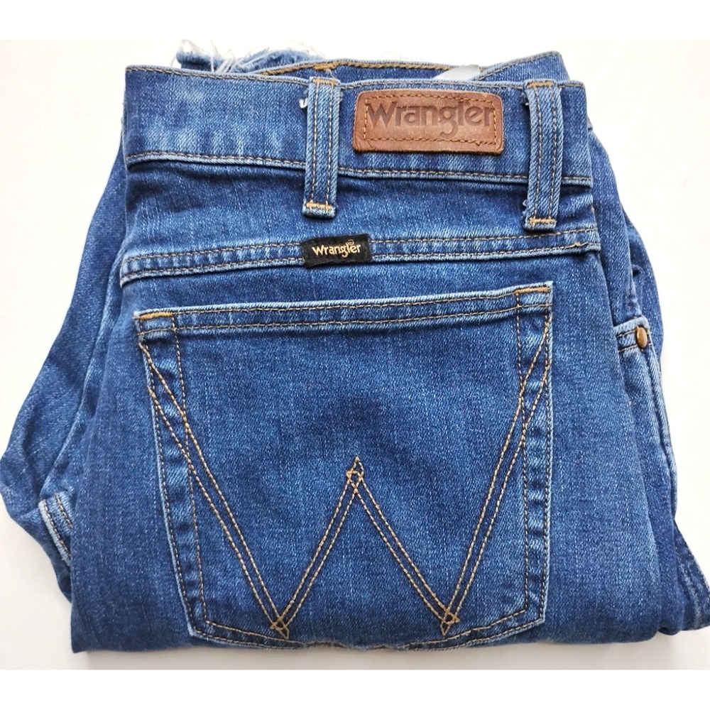 Wrangler Regular Taper Jeans Cropped 33x27 Raw Hem‎